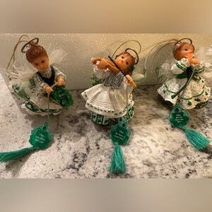 Heirloom Ornaments from Ashton-Drake 3 Irish Blessings Angels by G.G. Santiago.